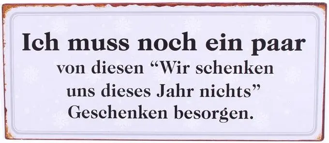 Schild Geschenke