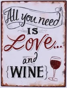 Schild Love Wein