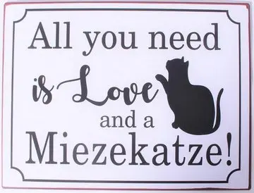 Schild Miezekatze