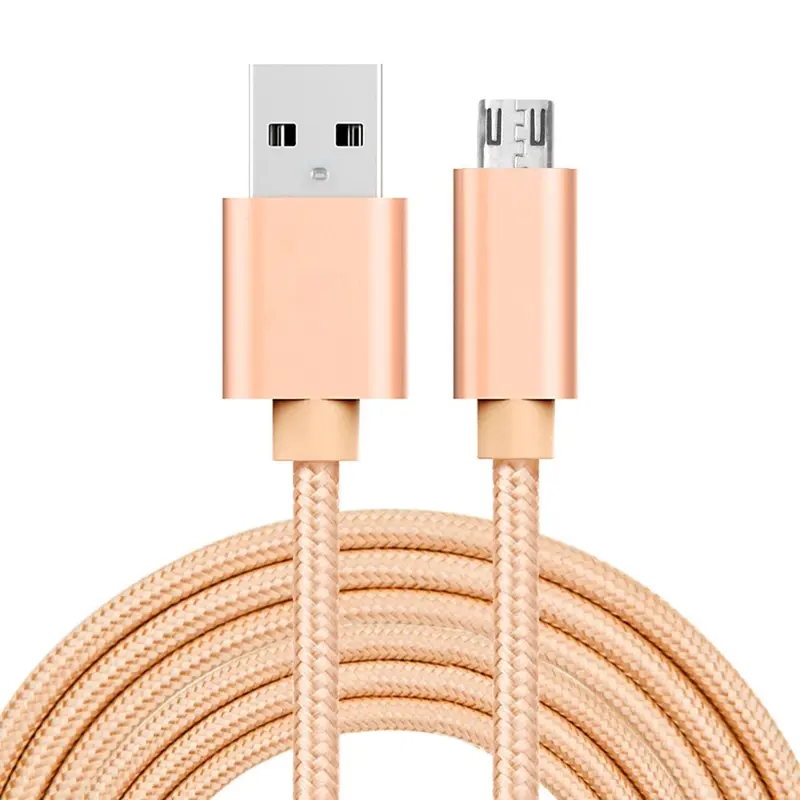 Schnellladekabel Micro-USB gold 3m Ladekabel
