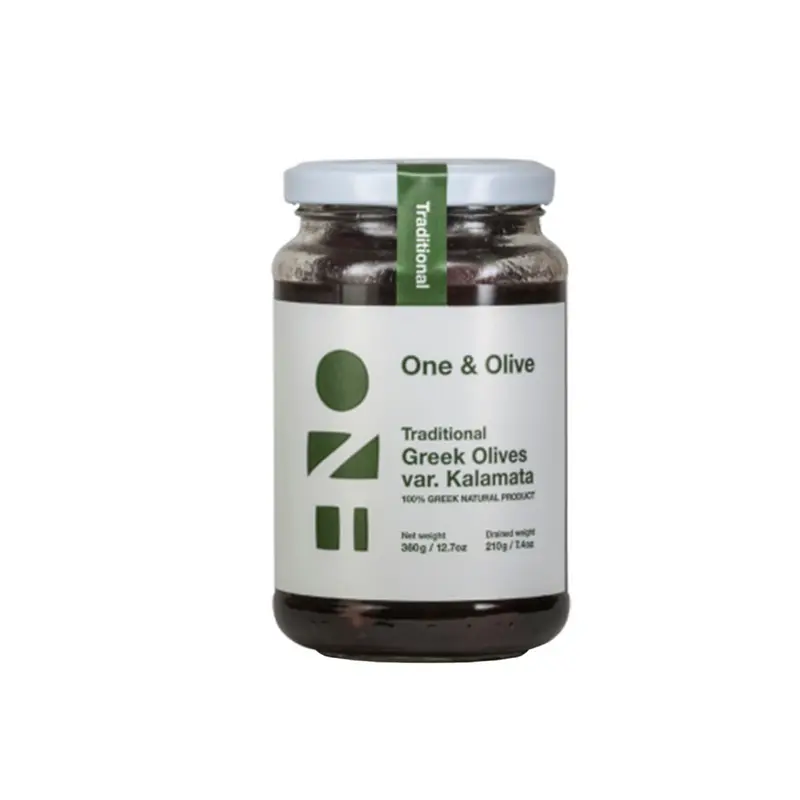 Schwarze Kalamata-Oliven mild mit Kern 360g | Panagopoulos Olivenöl