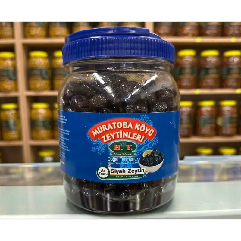 Schwarze Oliven 900g • Qualitativ Hochwertige und Natürliche Gemlik