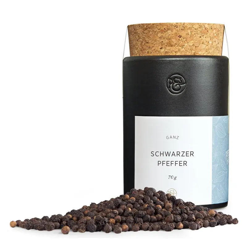 Schwarzer Pfeffer ganz