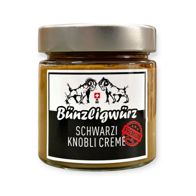 Schwarzi Knobli Creme mit fermentiertem Knoblauch