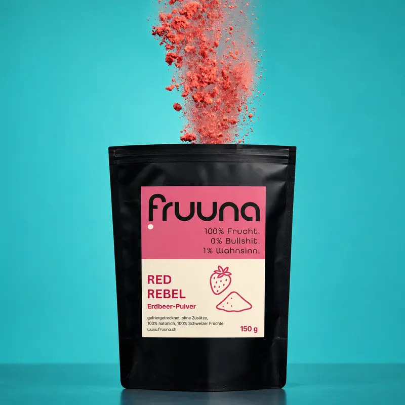 Schweizer Erdbeerpulver «Rote Rebellen» – gefriergetrocknet, 150 g