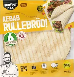 Schysst käk Kebabrullebröd - Kebab rolls 500 g