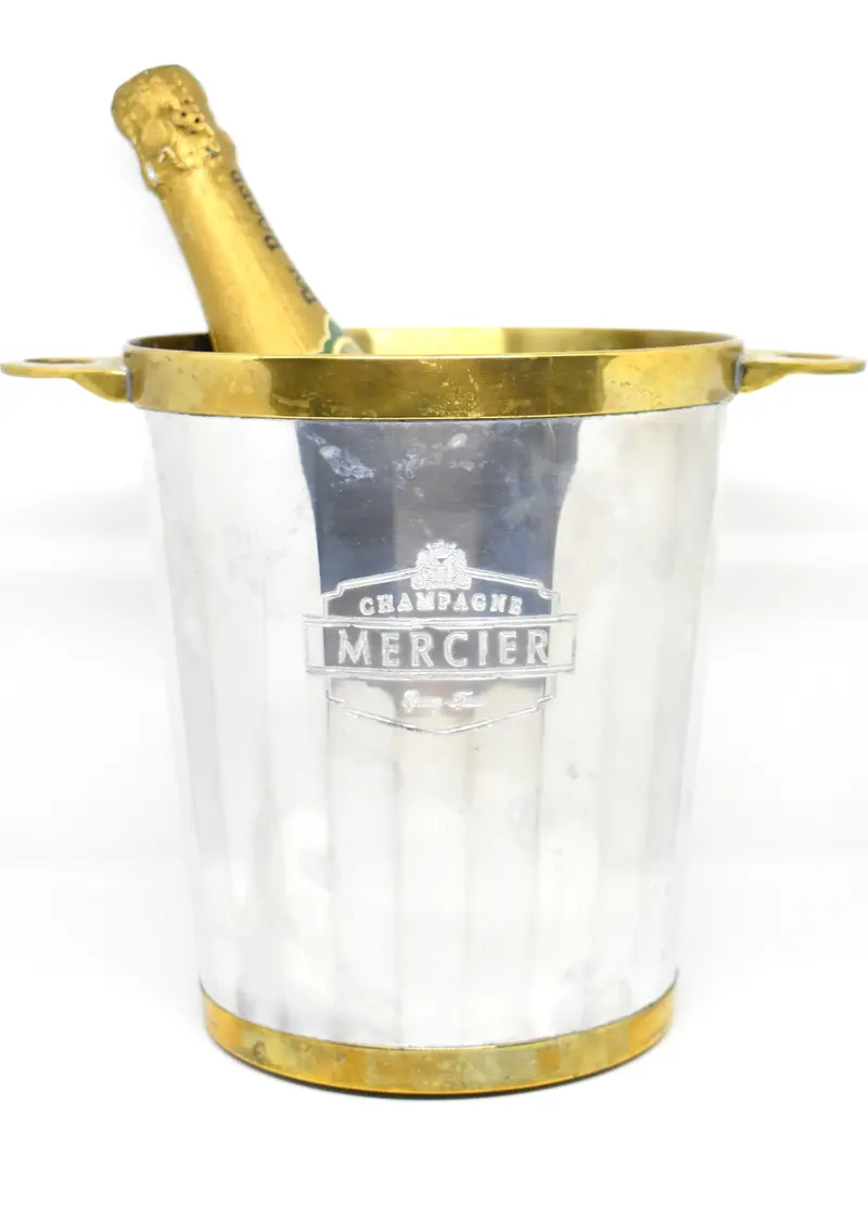 Seau à Champagne Mercier - Design Art Déco (Inox & Laiton)