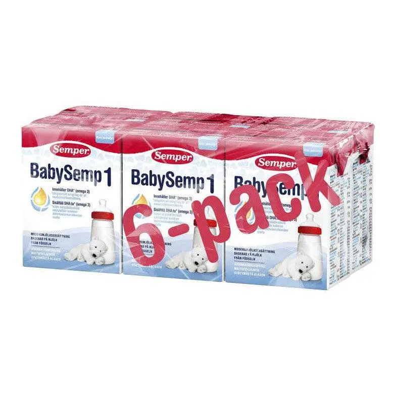 Semper BabySemp 1 drickfärdig- Breast milk substitute , 6 pack 200ml