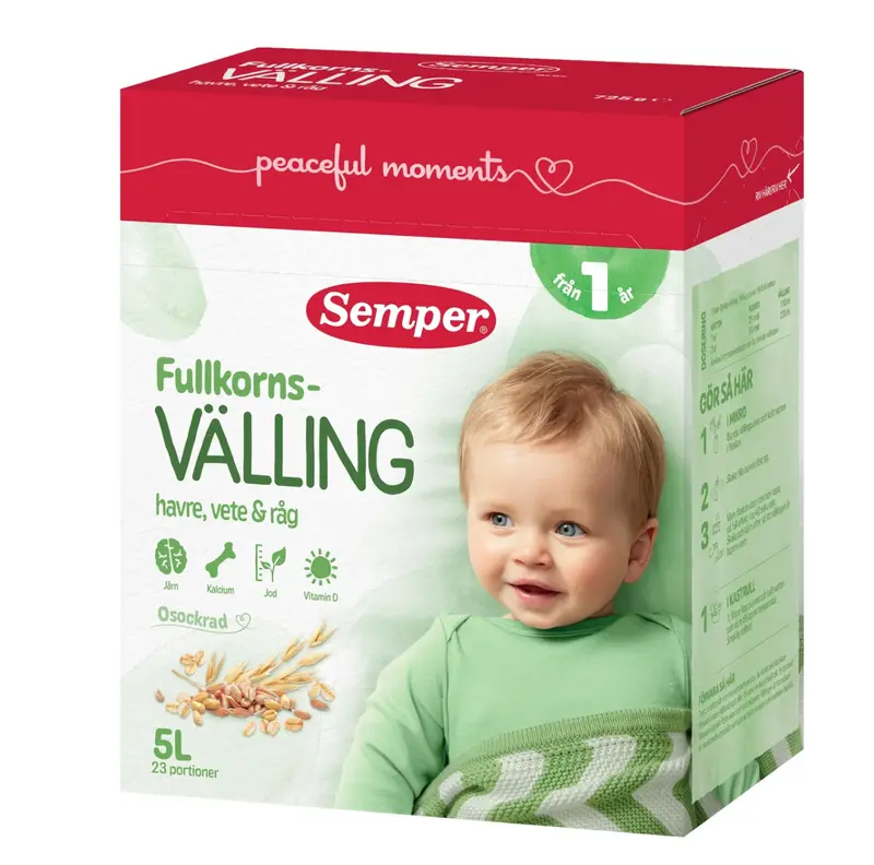 Semper Fullkornsvälling 1 år - Milk Gruel Wholegrain 1 year 5L