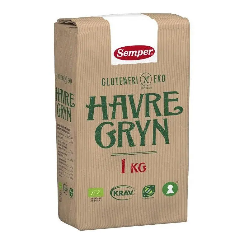 Semper Havregryn Glutenfri KRAV - Gluten Free Oats Organic 1kg