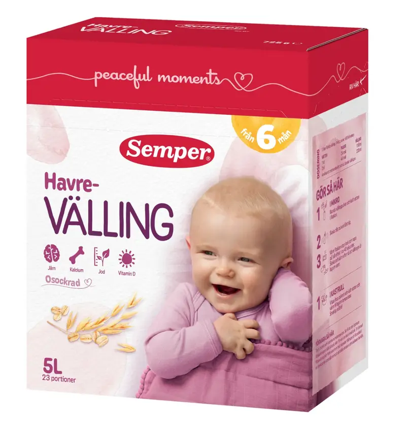 Semper Havrevälling - Milk Gruel Oats 6 months 5L