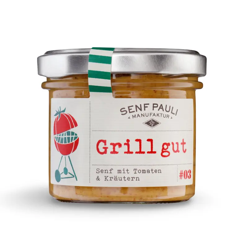 Senf mit Tomaten & Kräutern - Grill Gut - Senf Pauli -110ml