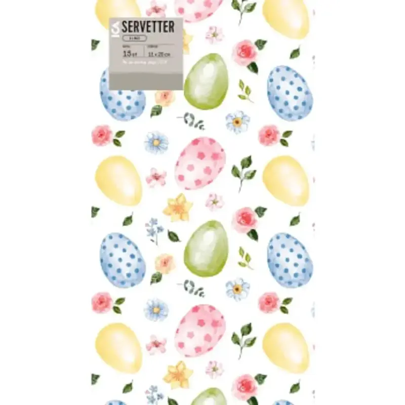 Servett 20cm Glad- Easter Napkins Happy 20 cm 15-p