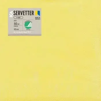 Servetter Gul - Yellow Napkins 40 cm, 50p