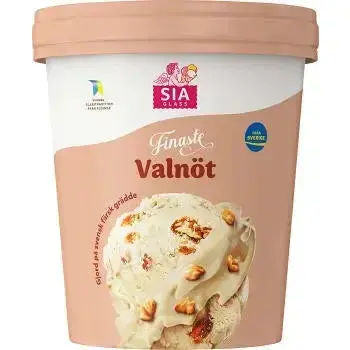 SIA GLASS Gräddglass Vår Finaste Valnöt - Ice cream Our Finest Walnut - 500ml