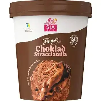 SIA GLASS Vår Finaste Choklad Stracciatella - Our Finest Chocolate Stracciatella - 500ml