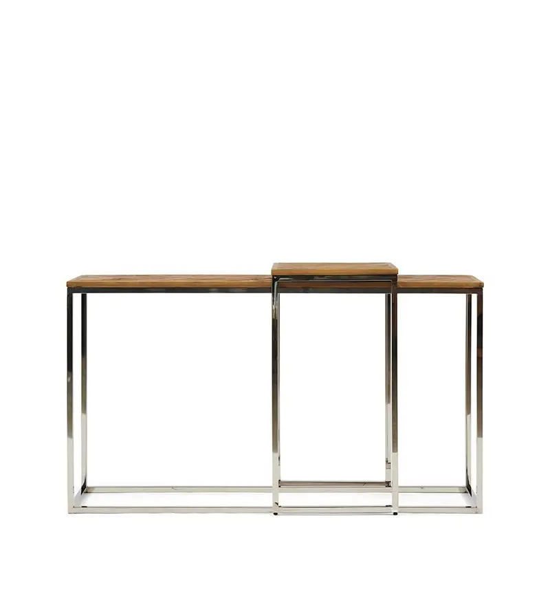 Sideboard Holz/Edelstahl 140x35(75x80)