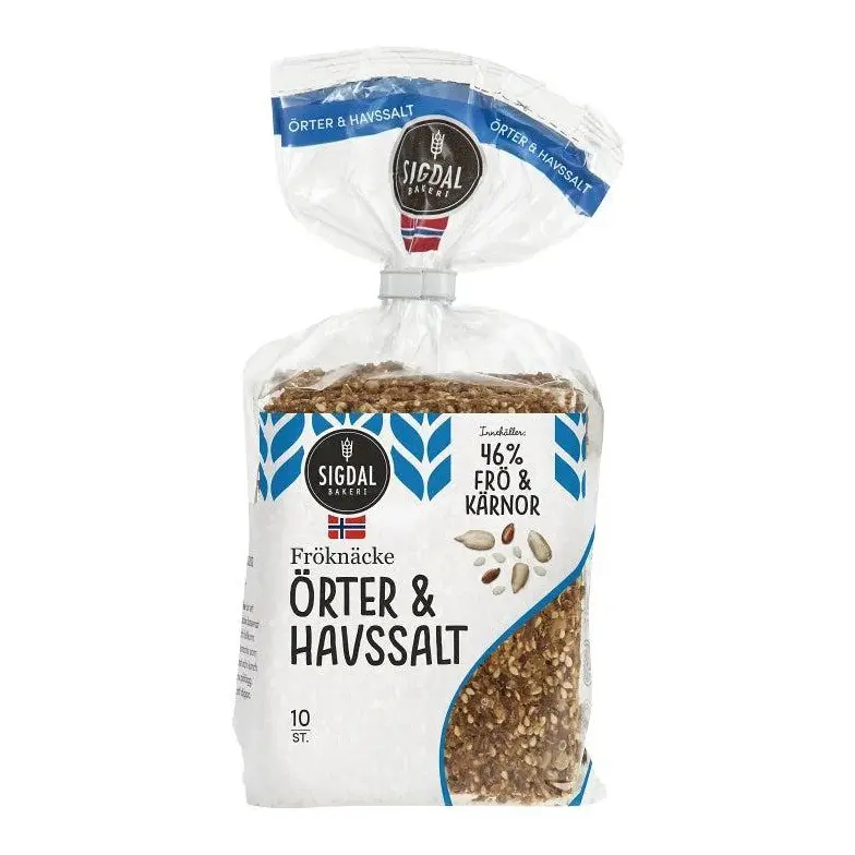Sigdal Fröknäcke Ört & Havssalt - Crispbread Herbs & Seasalt 200g