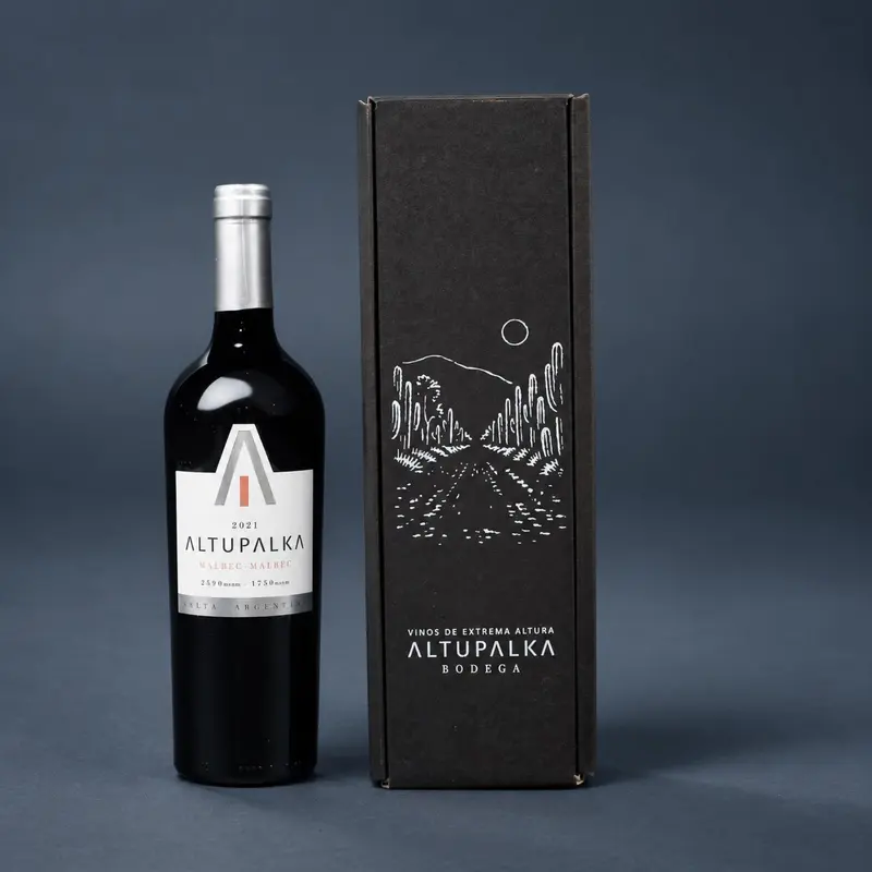 Silber geprägte Schachtel mit Malbec