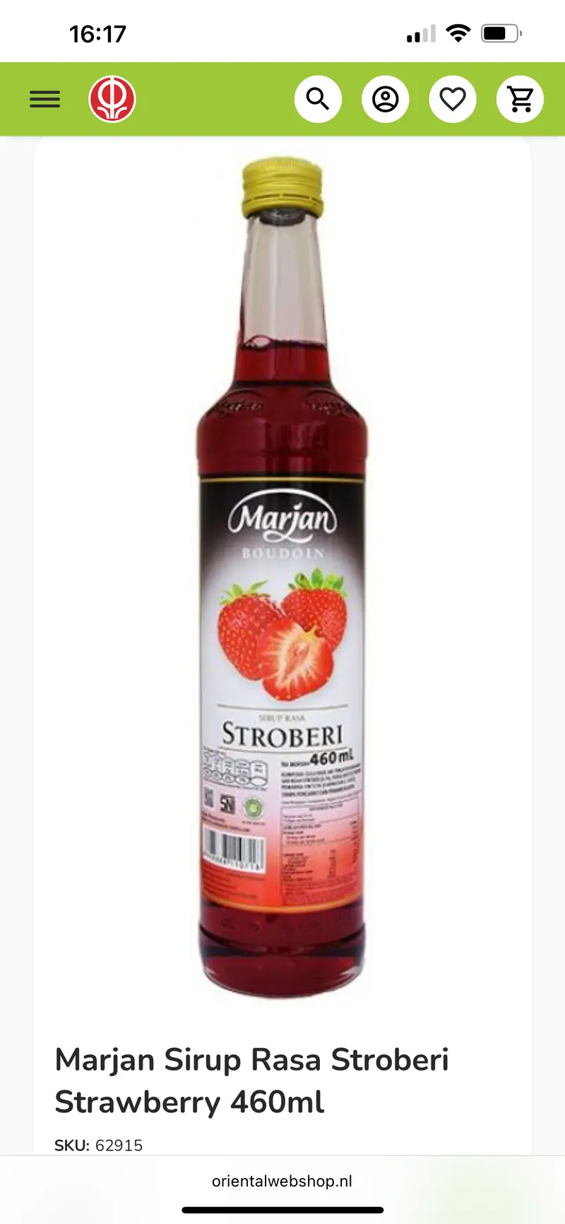 Sirup Marjan Strawberry