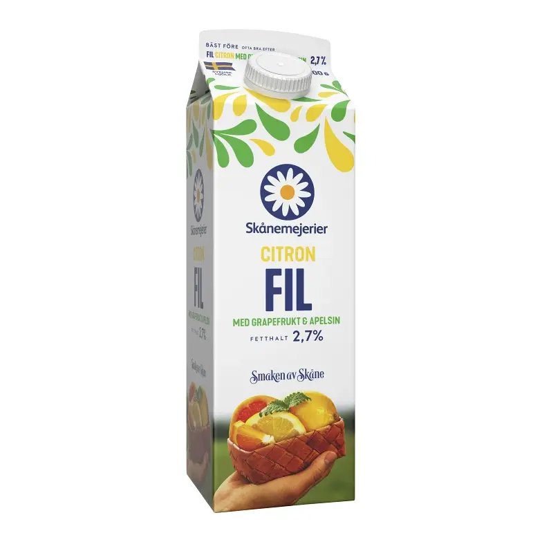 Skånemejerier Filmjölk Citron 3% - Sour Milk Lemon 1l