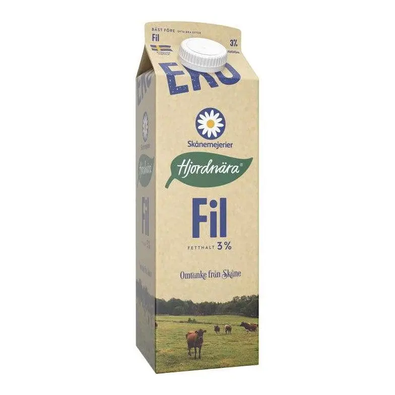 Skånemejerier Hjordnära Filmjölk 3% KRAV - Sour Milk 1l
