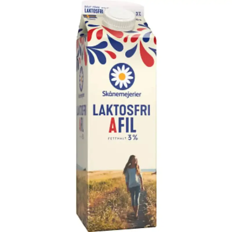Skånemejerier Laktosfri AFil 3% - Sour Milk Lactosefree 1l