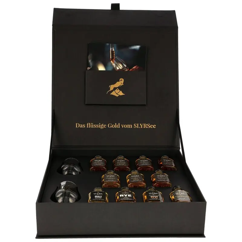 Slyrs Tastingbox 11x0,02l + 2 Gläser
