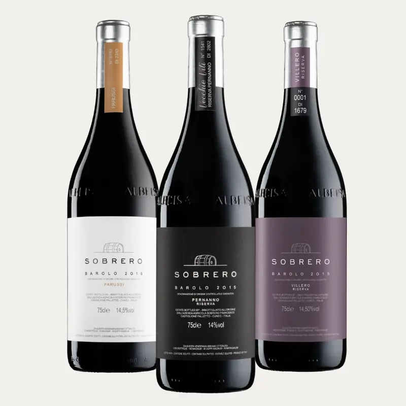 Sobrero Barolo Lover Pack - 3 Spitzenweine aus dem Piemont