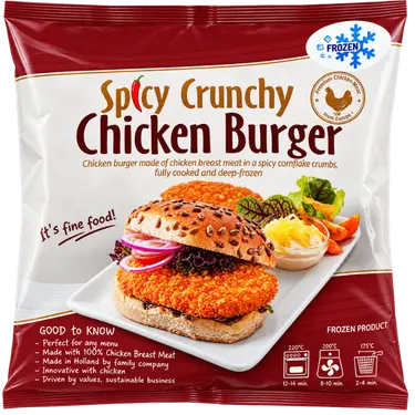 Spicy Crunchy Chicken Burger Patty - 1 kg