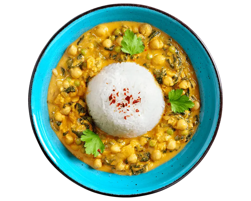 Spinat-Kichererbsen-Curry