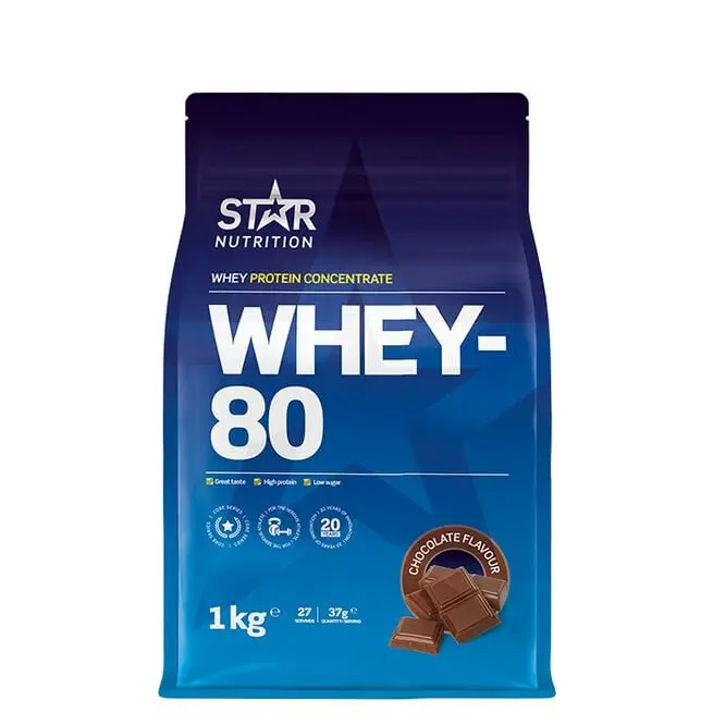 Star Nutrition WHEY-80 Protein powder Chocolate 1000g