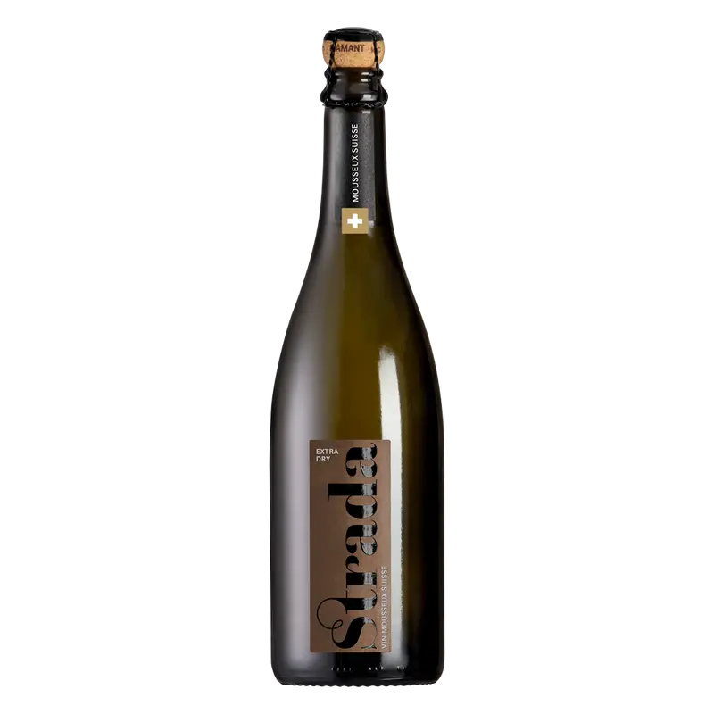 Strada Mousseux Extra Dry - Le Vin Mousseux Suisse, AOC Schaffhausen, Rimuss & Strada (Kopie)