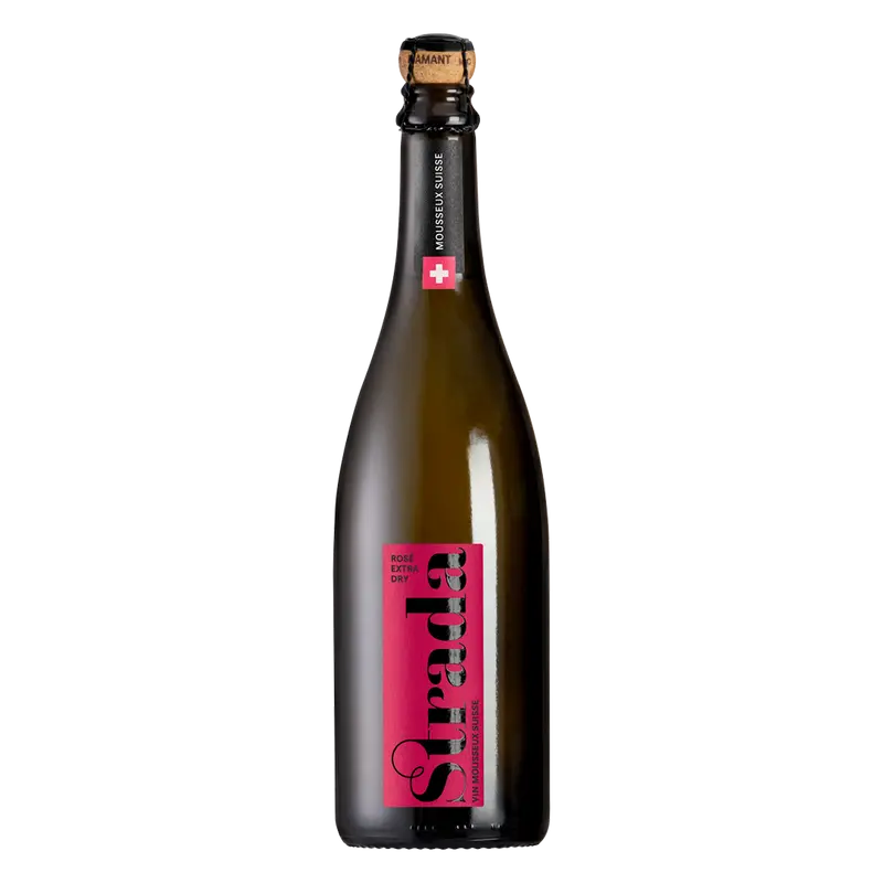 Strada Mousseux Extra Dry Rosé - Le Vin Mousseux Suisse, AOC Schaffhausen, Rimuss & Strada