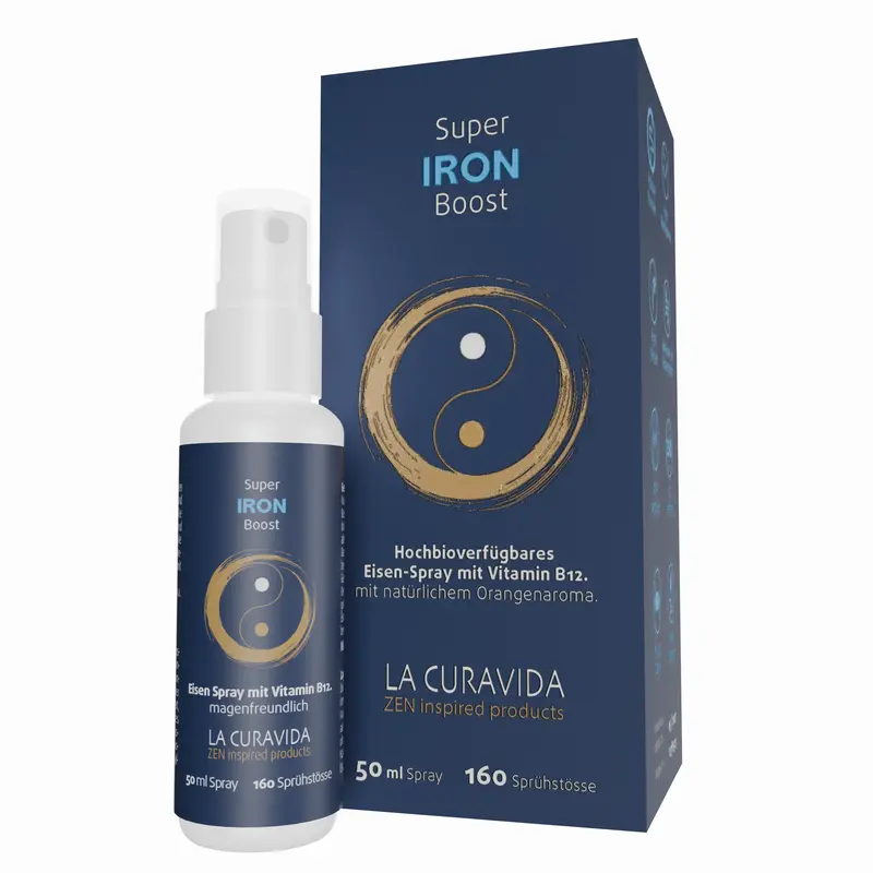 Super IRON Boost – Eisen + Vitamin B12 Mundspray | La Curavida Swiss