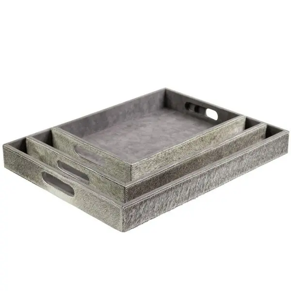 Tablett Kuhfell rechteckig 46x36cm