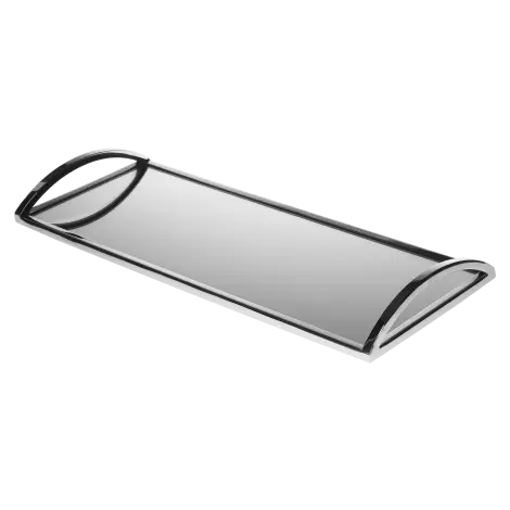 Tablett silber m. Spiegelglas 56x36cm