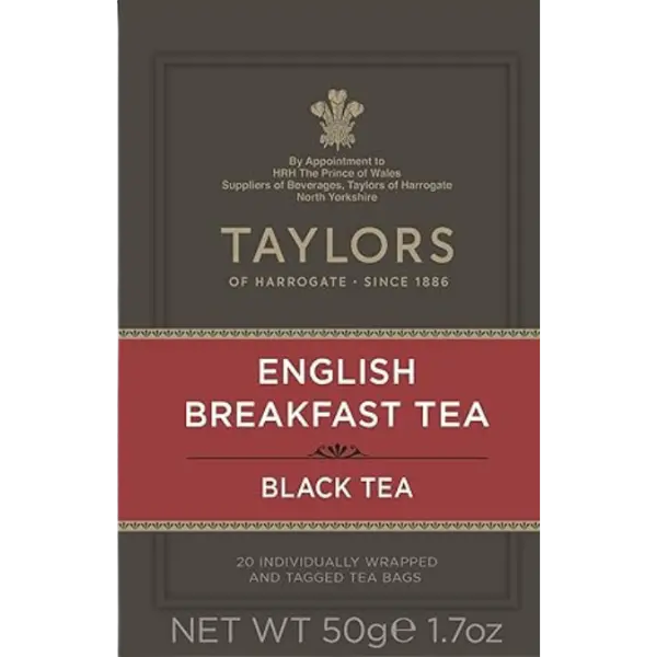Taylors English Breakfast Black Tea – 50 g (20 Bags)