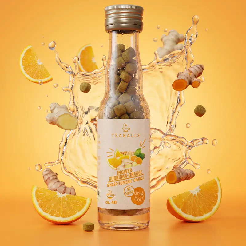 TEABALLS Bio Ingwer Kurkuma Orange