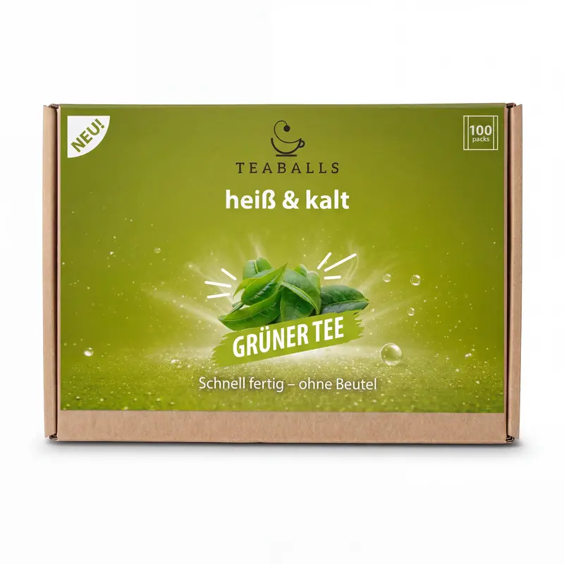 TEABALLS Grüner Tee – 100er Sachetbox (100 Einzelportionen)