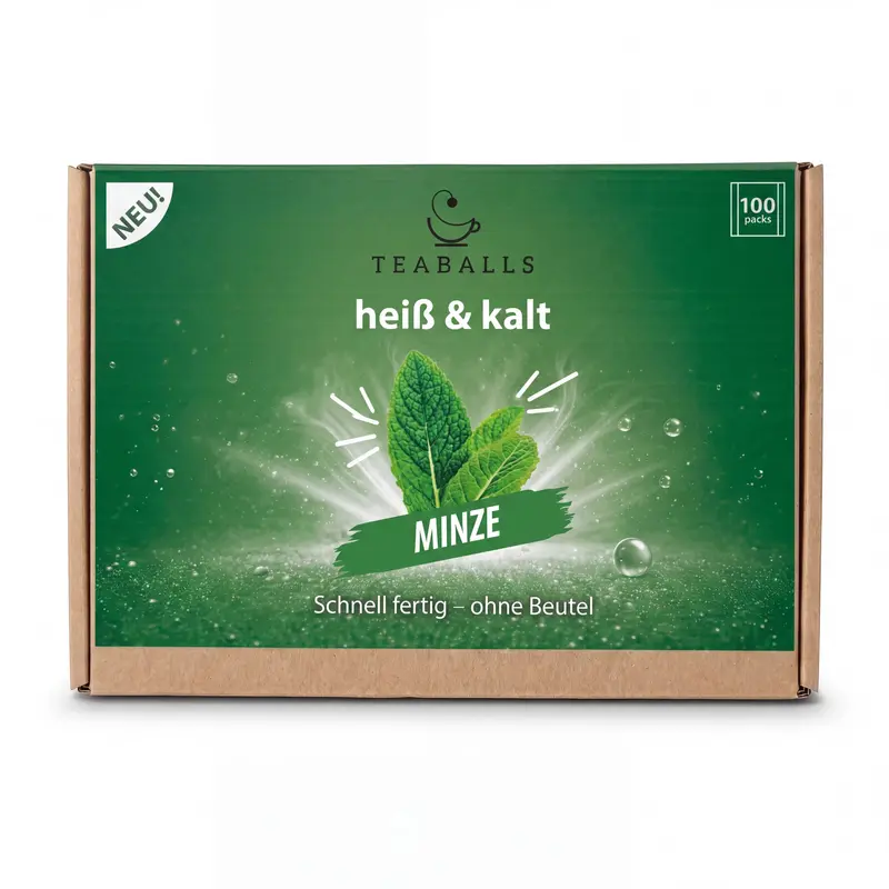 TEABALLS Minze – 100er Sachetbox (100 Einzelportionen)