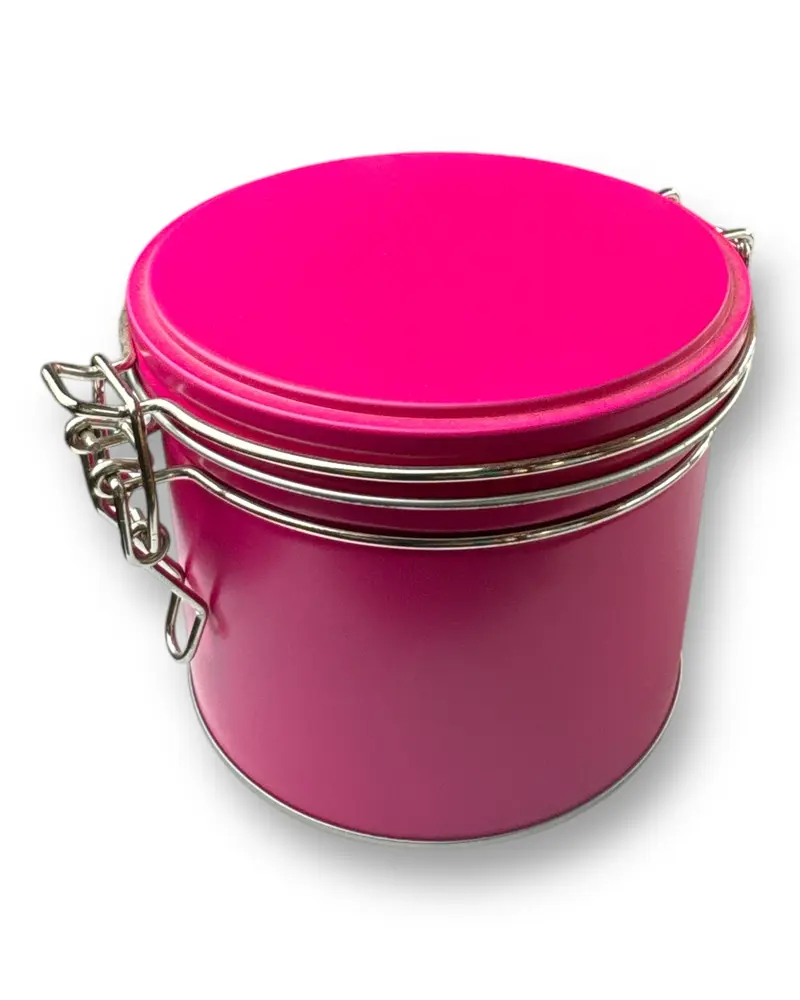 Teedose rund pink