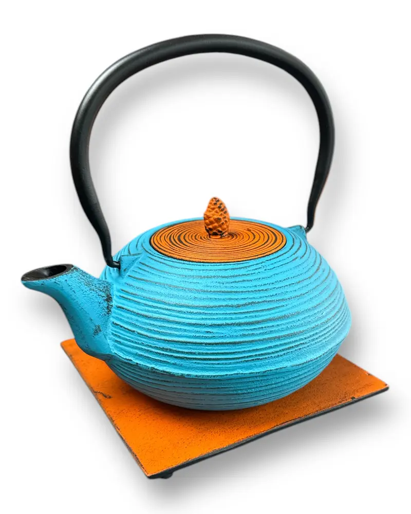 Teekanne Mo Yo hellblau-orange