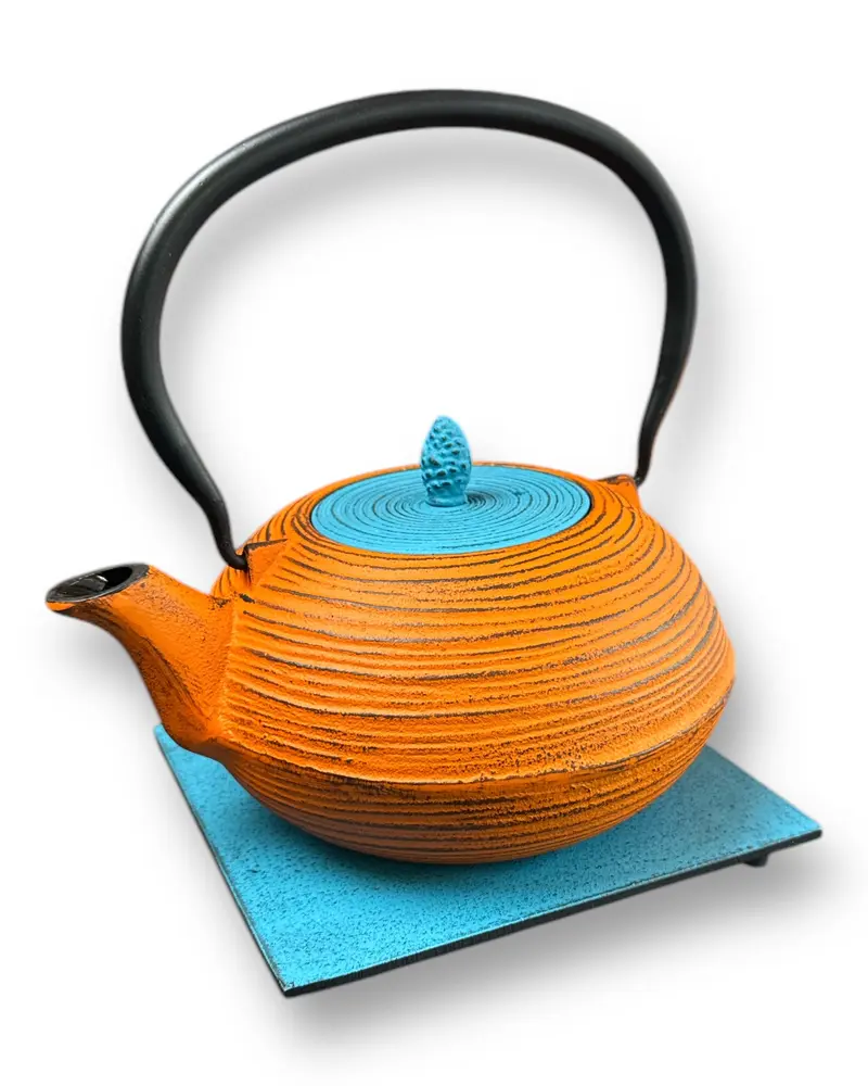 Teekanne Mo Yo orange-hellblau