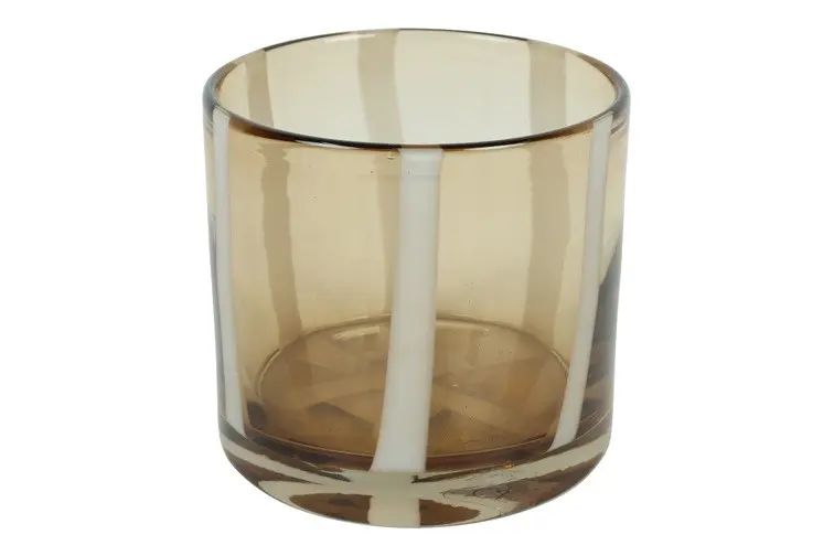 Teelicht braun/beige gross
