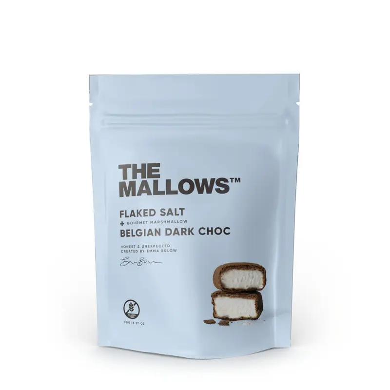 THE MALLOWS FLAKED SALT + BELGIAN DARK CHOC 90g