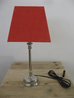 Tischlampe Schirm Orange H 25 cm