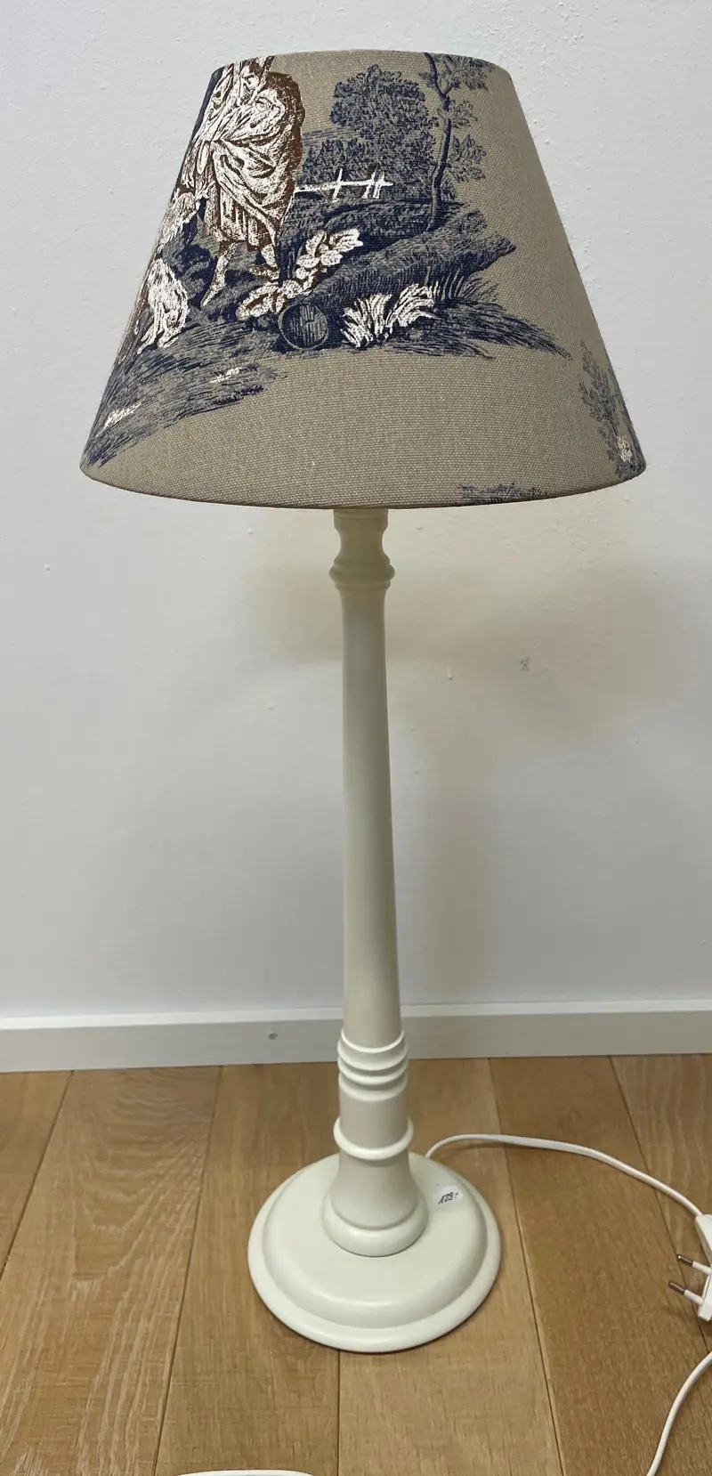 Tischlampe weiss/blau