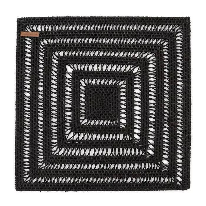 Tischset Rattan schwarz 2er-Set 45x36cm