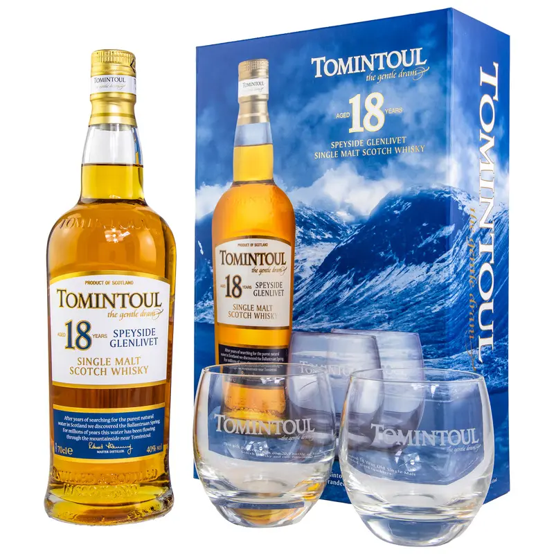Tomintoul 18 y.o. mit 2 Gläsern